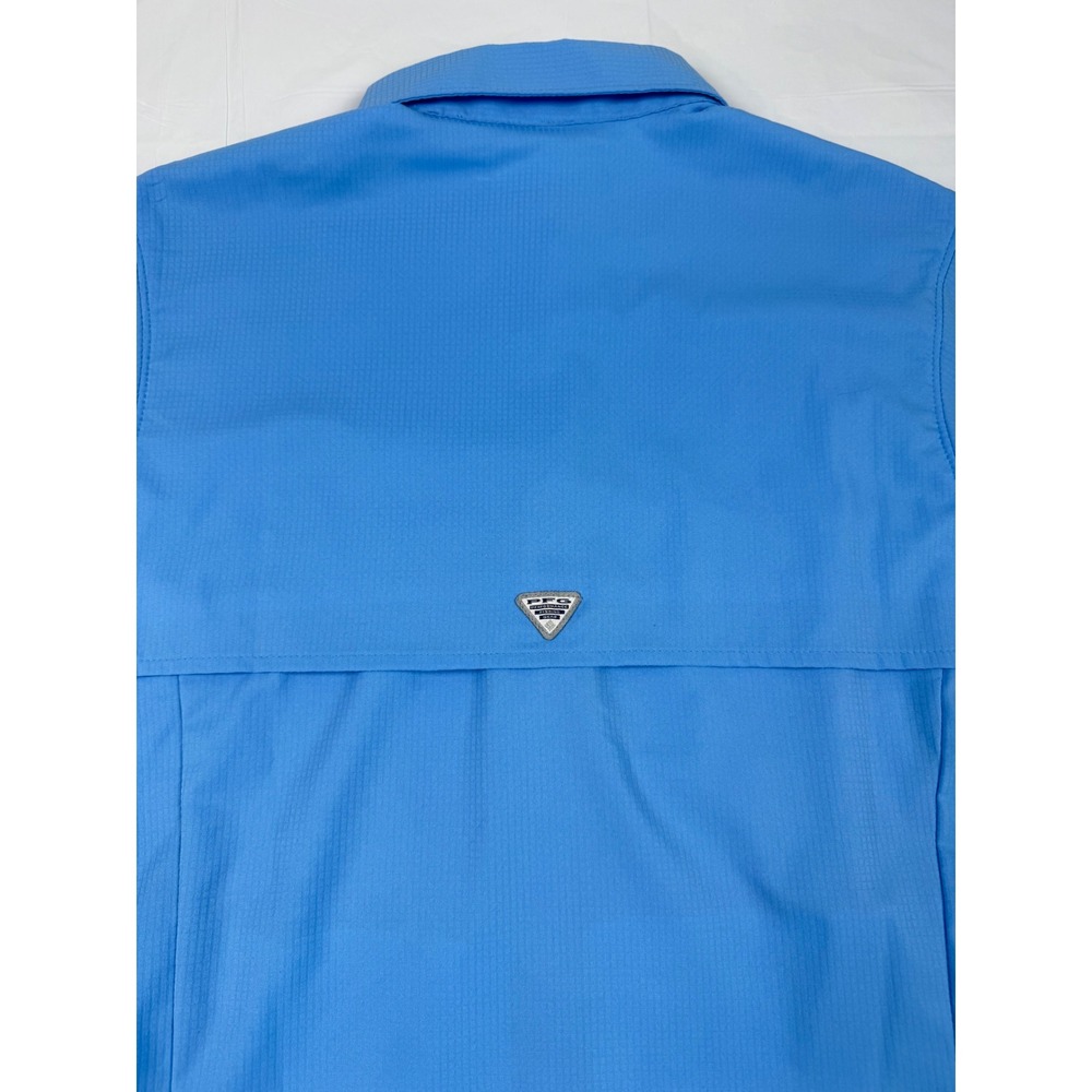Columbia PFG Tamiami II Fishing Shirt Womens Small Blue Short Sleeve Fishing Sun - Picture 12 of 12